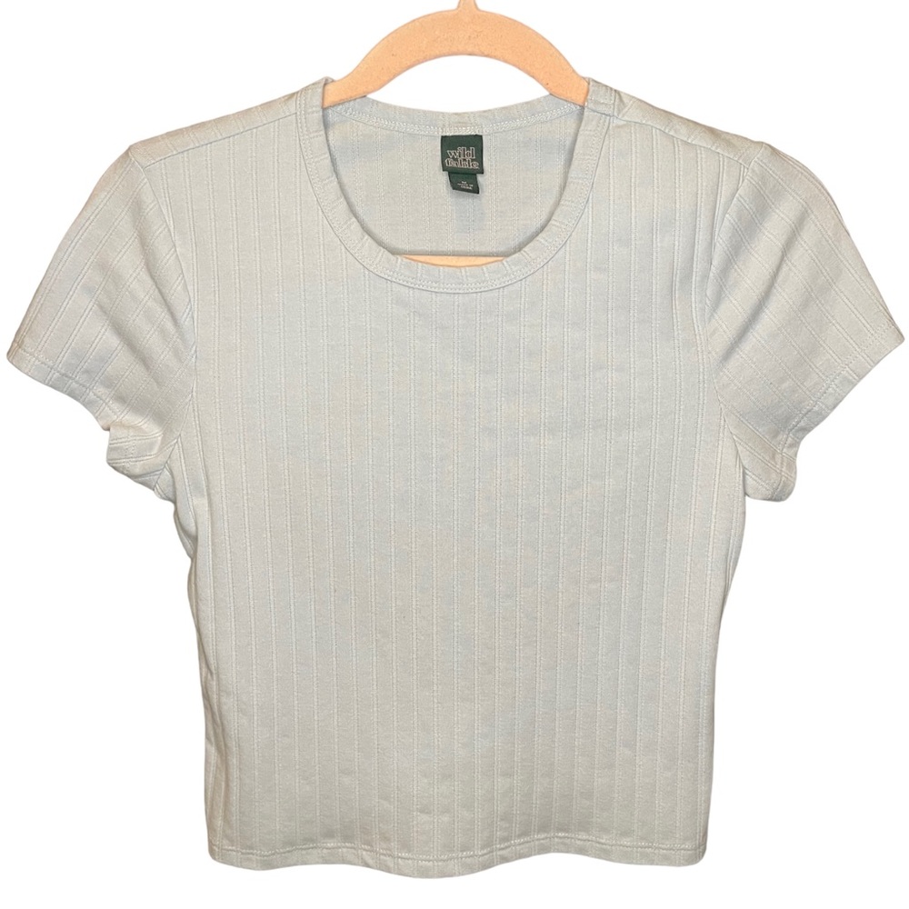 Wild Fable Ribbed Twist Open Back Crop Top